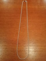 シルバーボールチェーン２mm　５０ｃｍ