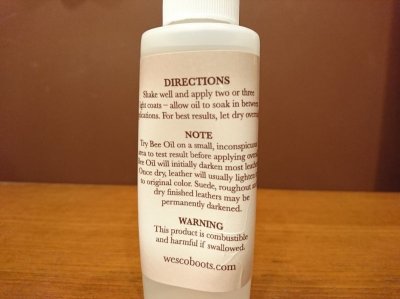 画像6: WESCO ウエスコ　純正レザーオイル　ＢＥＥ　ＯＩＬ　４ｏｚ