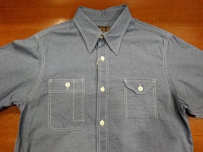 画像4: クッシュマン　半袖シャンブレーシャツ　２５４５０