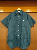 ウエアハウス　半袖ワークシャツ　３０５６　Ａ柄