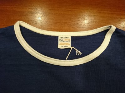 画像9: ウエアハウス　プリントリンガーTシャツ　４０５９　ＧＬＥＮＷＯＯＤ