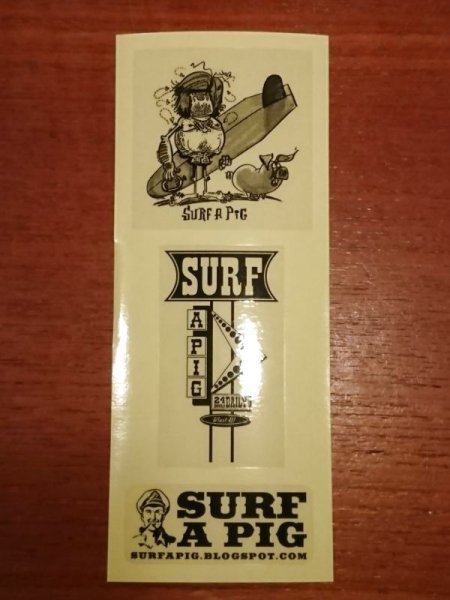 画像1: SURF A PIG サーフアピッグ　ステッカー　ＳＳ－４ (1)