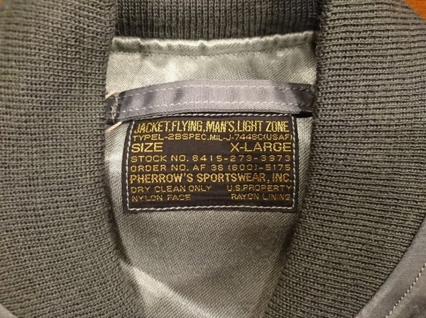 画像3: フェローズ　Ｌ－２Ｂ　フライトジャケット　Ｌ－２Ｂ（Ｄｅｃｏ） (3)